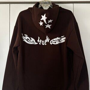 BTS J-Hope HOPE ON THE STAGE LA Pop-Up Exclusive Brown Wings Hoodie XL NWT